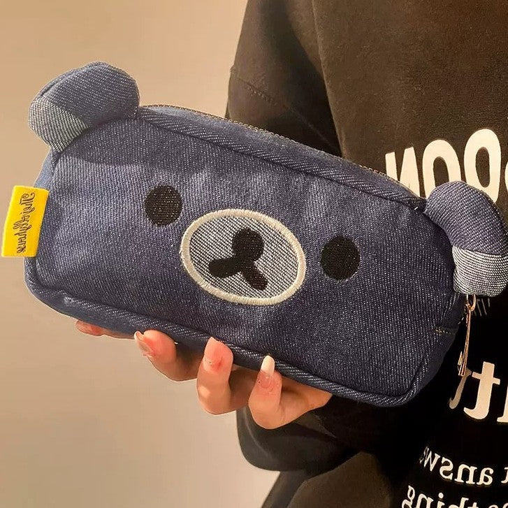 Niedlicher bärförmiger Denim-Stiftehalter