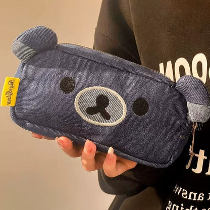 Niedlicher bärförmiger Denim-Stiftehalter