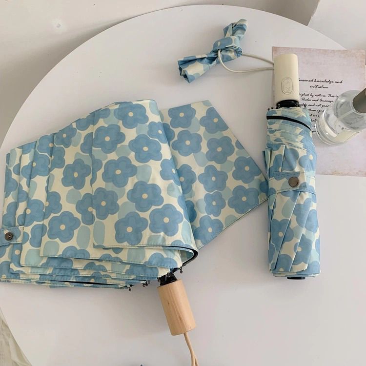 Damen Faltbarer Regenschirm mit floralem Muster Brehn