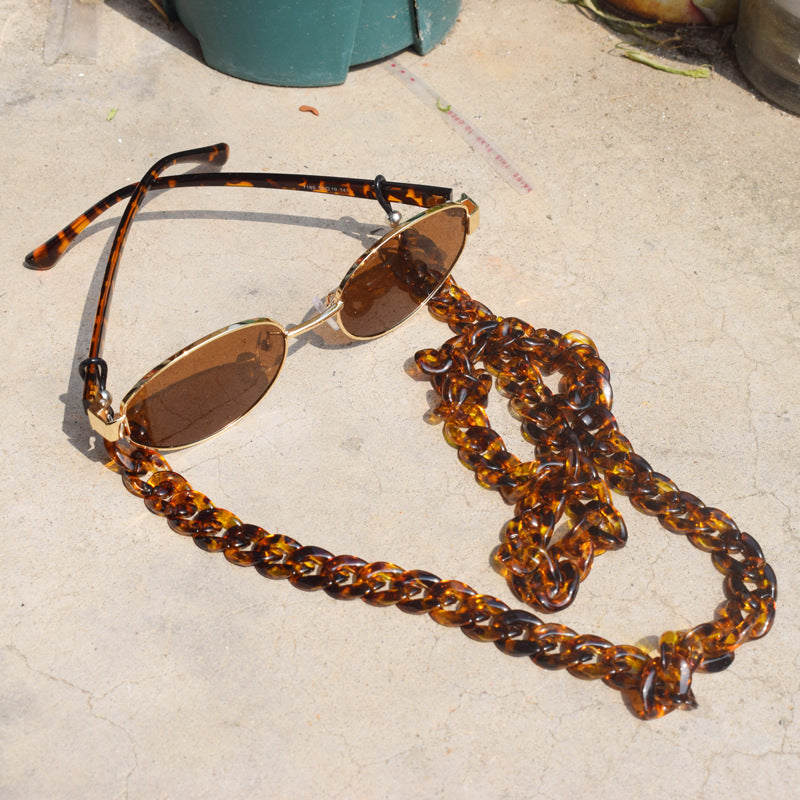 Stilvolle Schildpatt Brille Kette Brehn