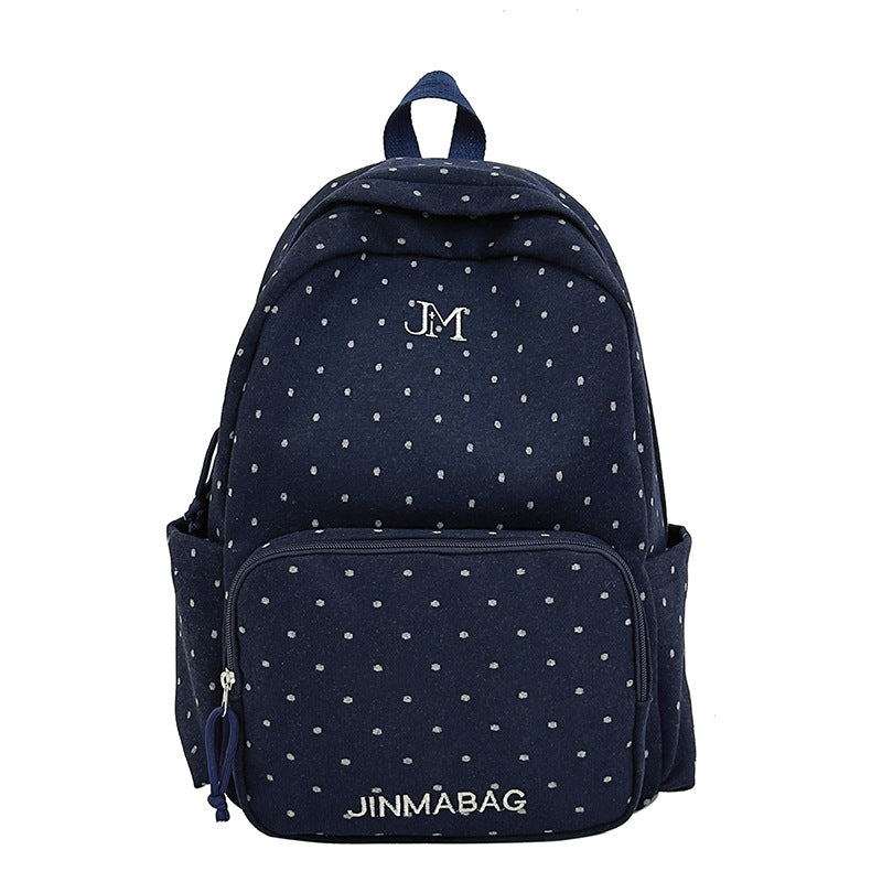 Multi-Compartment Plaid Rucksack