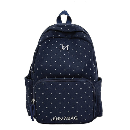 Multi-Compartment Plaid Rucksack