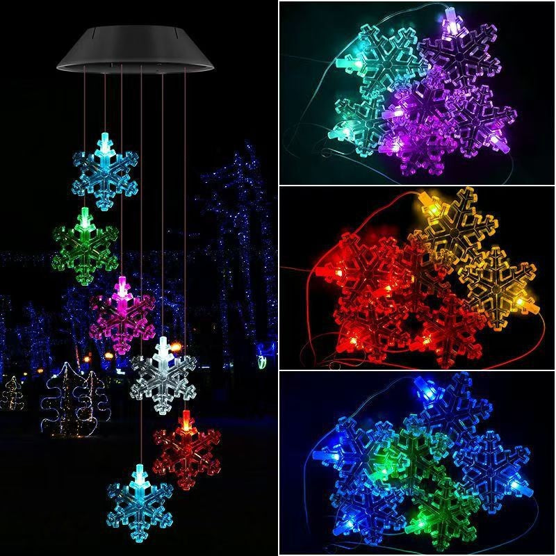 Solarbetriebene hängende Kolibri-LED-Windglocke mit farbwechselnden RGB-Acrylvögeln und wetterfestem Oberteil Brehn