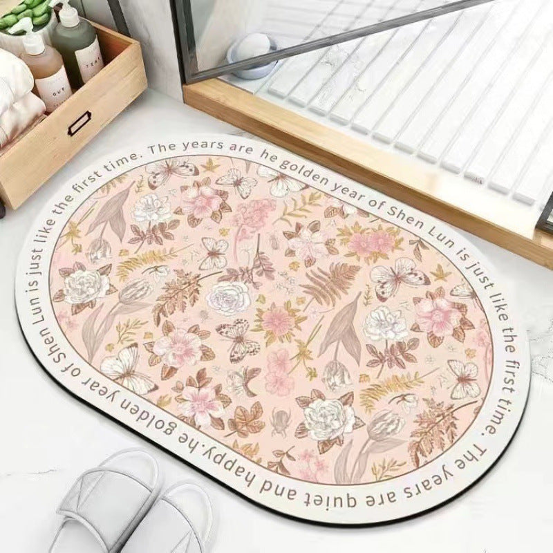 Plüsch Floral Badmatte Brehn
