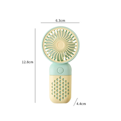 Damen Tragbarer Mini Handventilator mit ergonomischem Griff und USB Ladefunktion Brehn