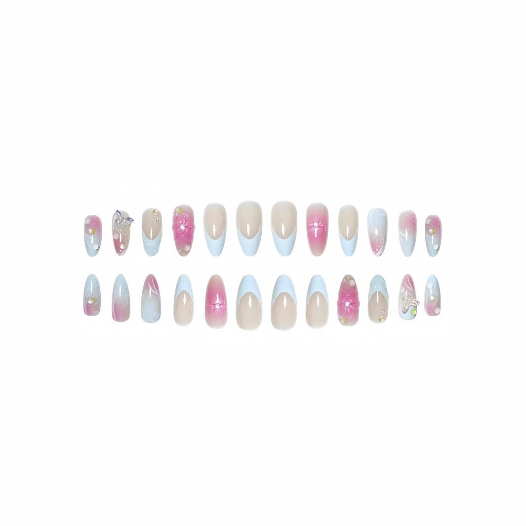 Premium Floral Art Press-On Nail Set Brehn