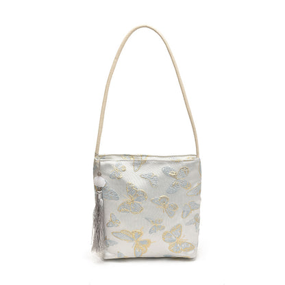 Elegante floral bedruckte Handtasche