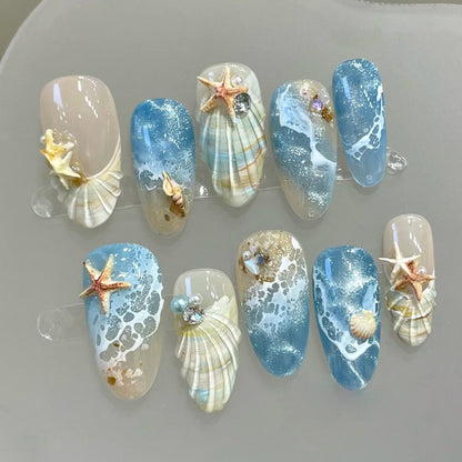 Romantisches Kuss-inspiriertes Press-On Nagelkunstset