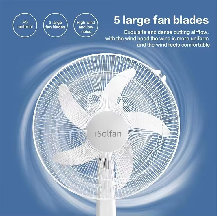Damen Solarbetriebener Tischventilator mit Fernbedienung und variablem Geschwindigkeitsregulierungsmodul Brehn
