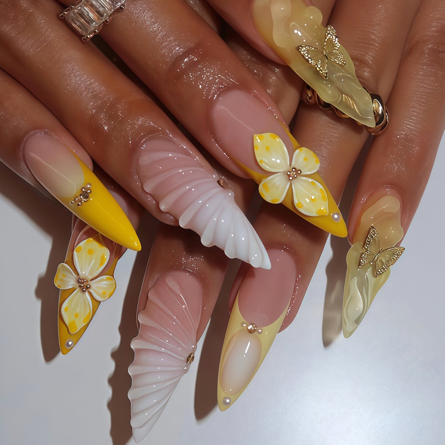 Künstlerisches Schmetterling Nagelkunst Set Brehn