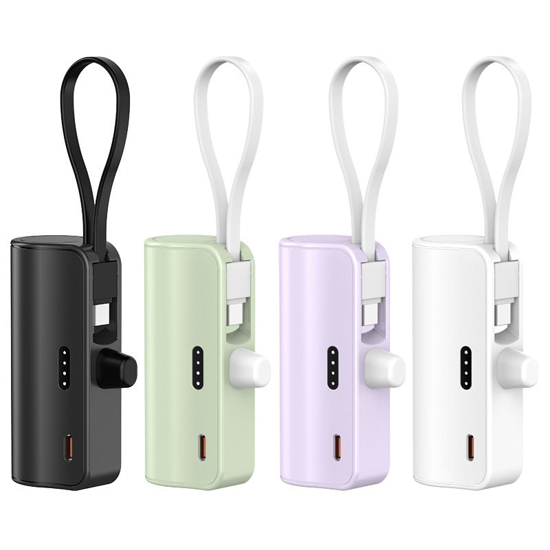 Tragbare Powerbank mit integriertem Ladekabel und kompaktem Design Brehn