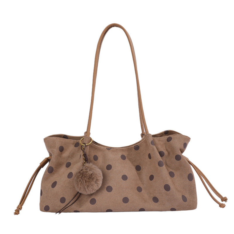 Chic Polka Dot Hobo Tote Bag