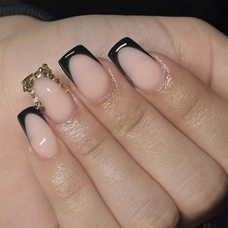 Premium Ombre Press-On Nail Set mit dekorativen Akzenten Brehn
