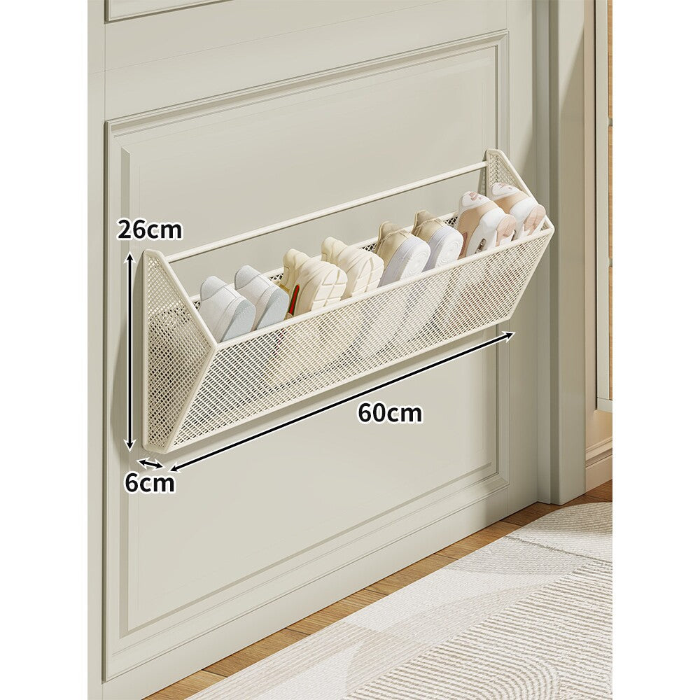 Wandmontierter Slim Mesh Schuhorganisator Rack