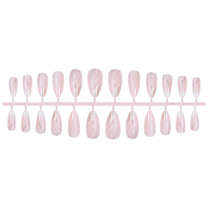 Premium Press-On Nail Art Set mit elegantem Wirbel-Design Brehn