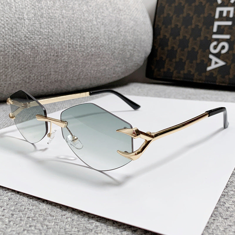 Damen geometrische Oversized-Sonnenbrille Brehn