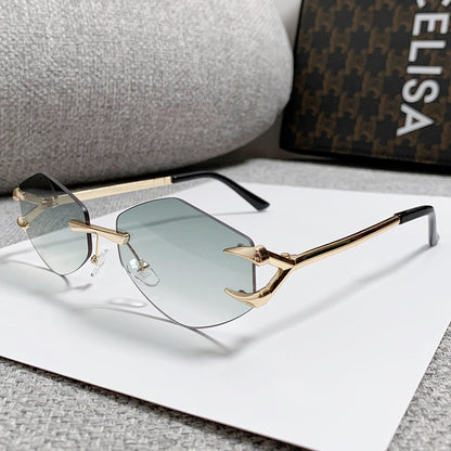 Damen geometrische Oversized-Sonnenbrille Brehn