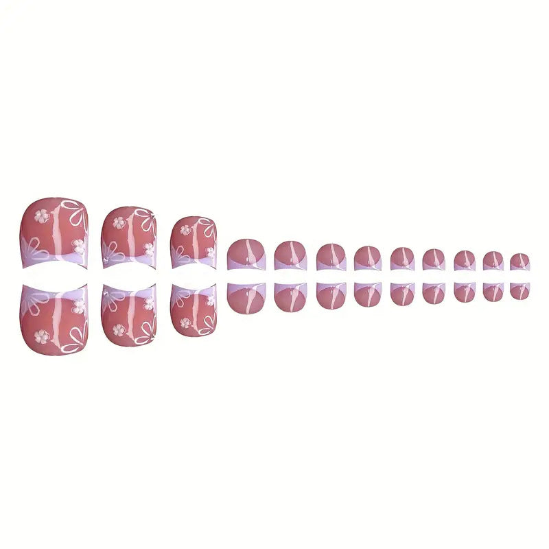 3D Floral Decorative Press-On Nails Set Brehn