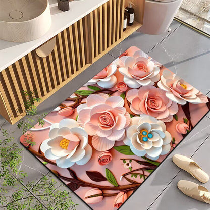 Blumenmotiv Rutschfeste Badematte Brehn