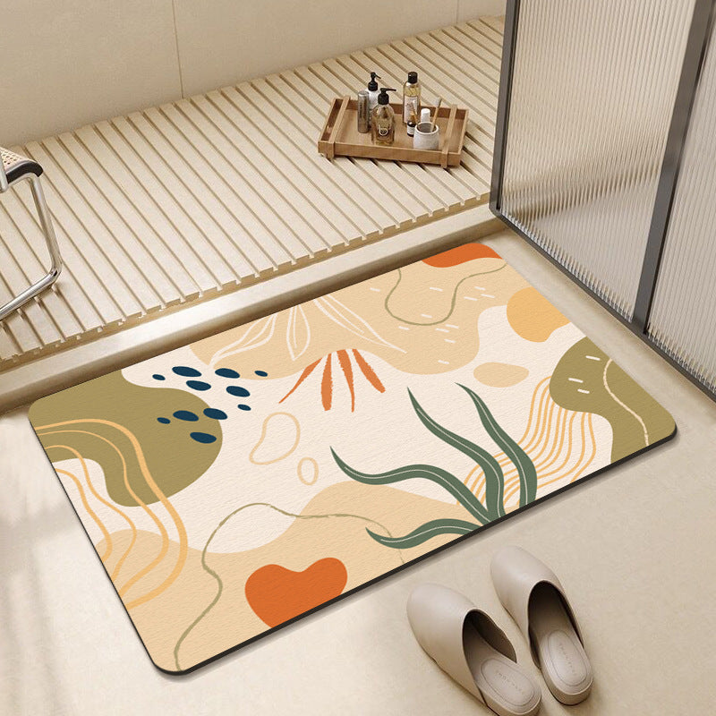 Abstract Floral Design Badmatte Brehn