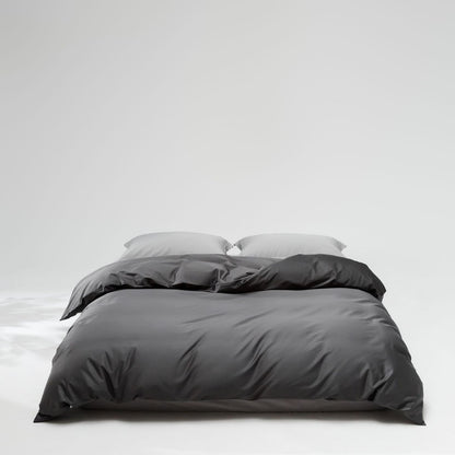 Mako-Baumwoll-Satin Bettwäsche-Set mit verdecktem Reißverschluss und Kissenbezügen Brehn
