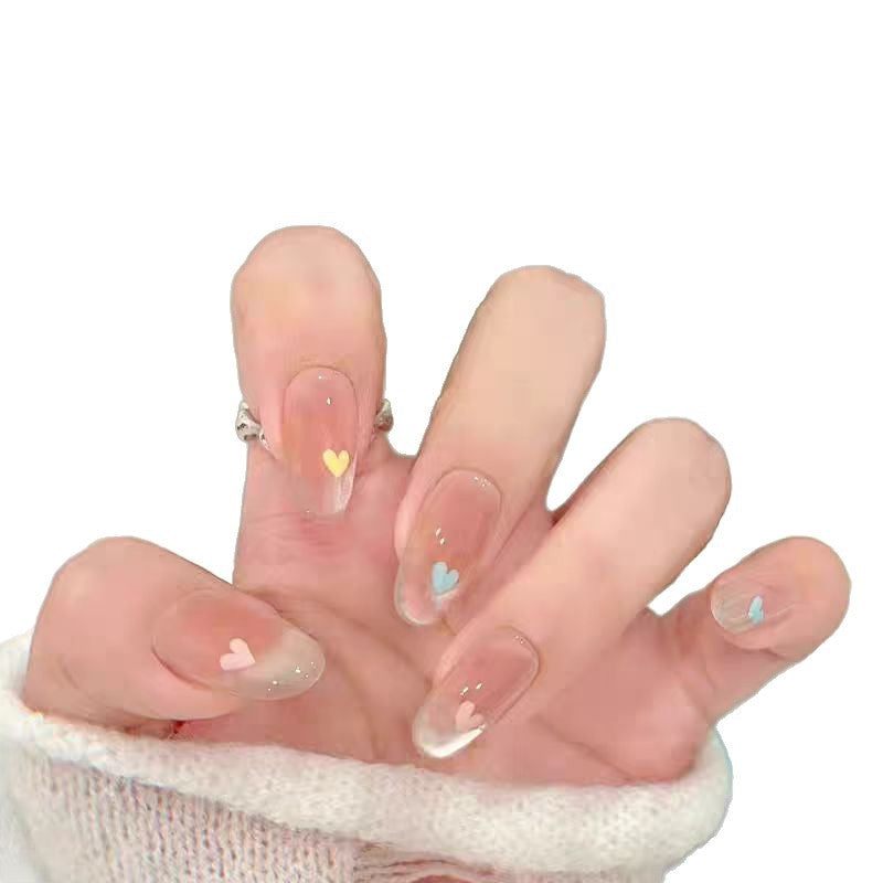 Stylisches Herz-akzentuiertes Press-On Nagelset Brehn