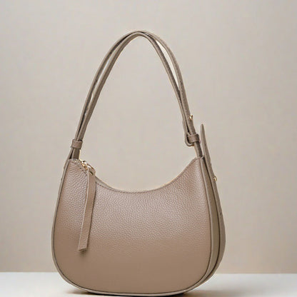 Stylische genarbte Leder-Hobo-Tasche Brehn