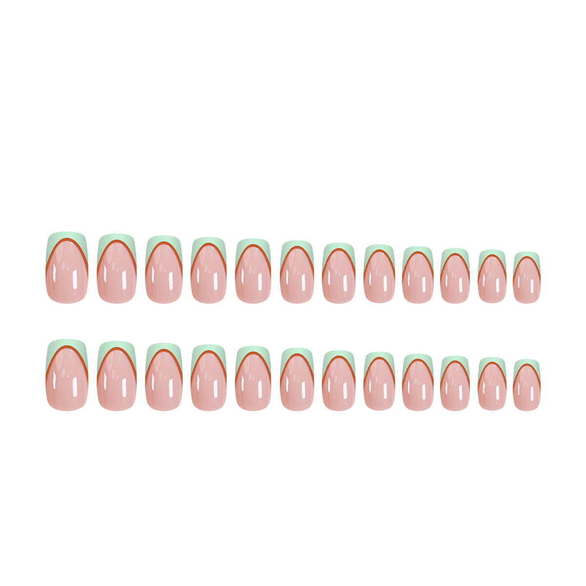 Kreative Nagelverlängerungen mit geometrischem Design Brehn