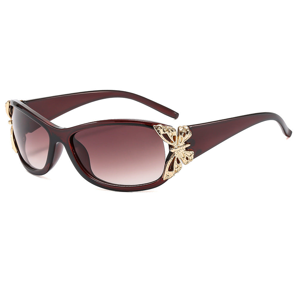 Modebewusste, mit Schmetterlingen verzierte Sonnenbrille Brehn