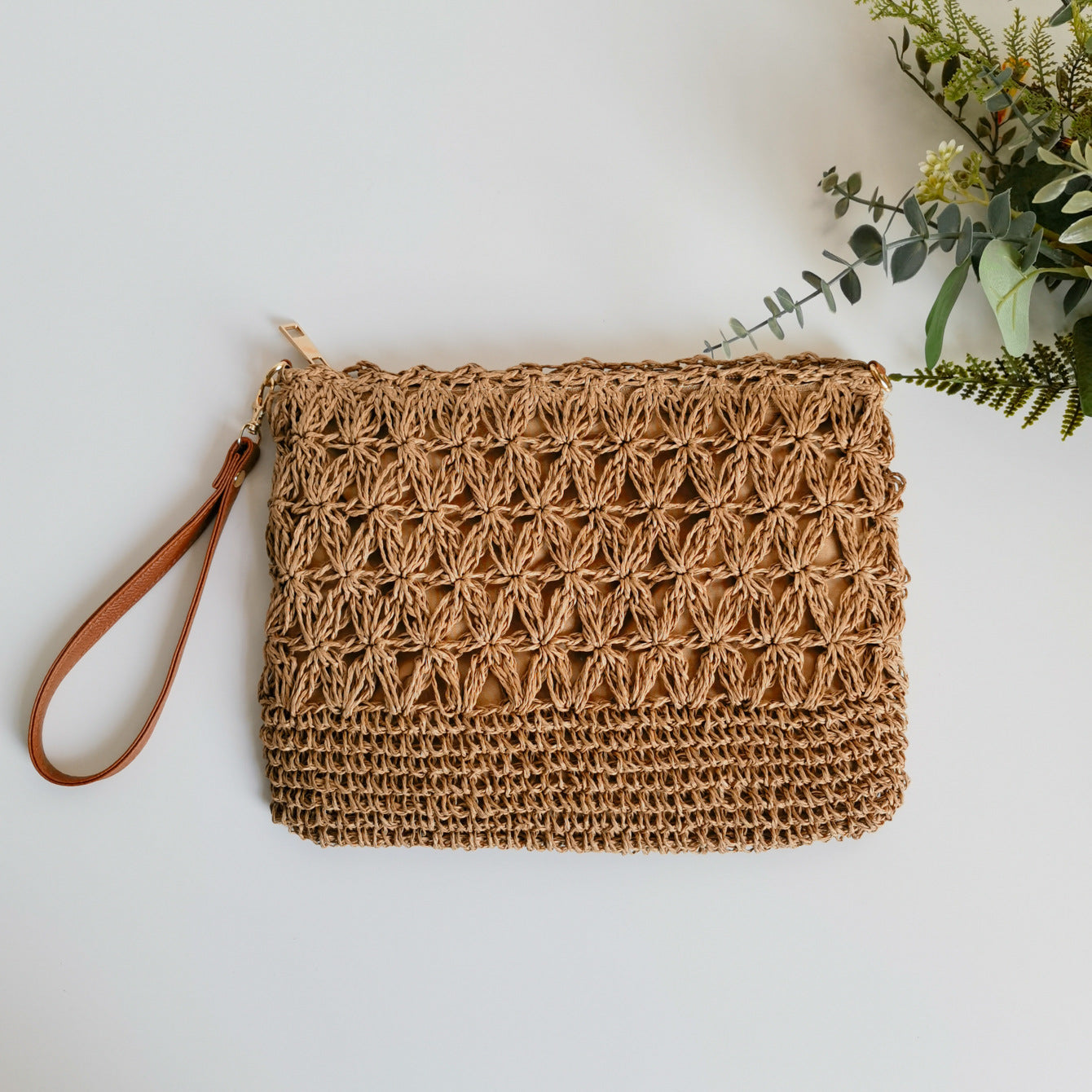 Handgefertigte Makramee Clutch Brehn