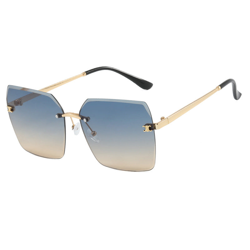Damen quadratische Sonnenbrille im modernen Design mit filigranem Metallrahmen Brehn