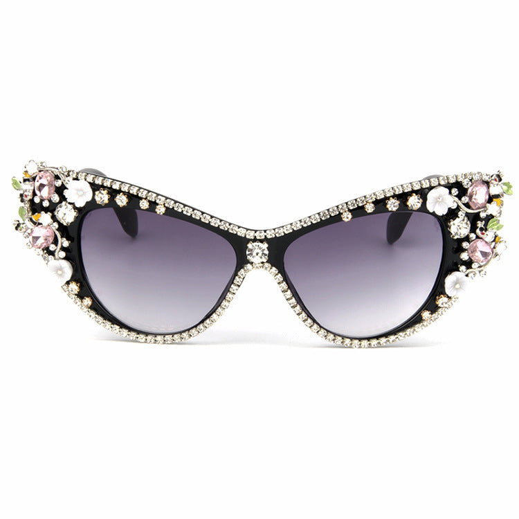 Damen Design-Sonnenbrille mit funkelndem Kristallbesatz Brehn