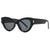 Damen stilvolle Cat-Eye Sonnenbrille mit transparentem Rahmen Brehn