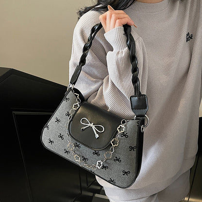 Klassische Polka-Dot Handgefertigte Schultertasche