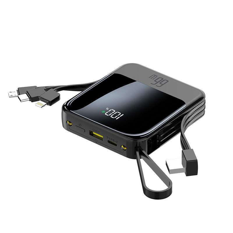 Tragbare Powerbank mit Intelligentem Kabelmanagement und Digitaler Anzeige Brehn