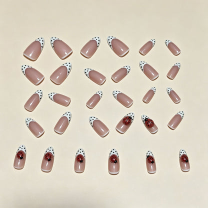 Chic Spitzige Press-On Nail Set Brehn