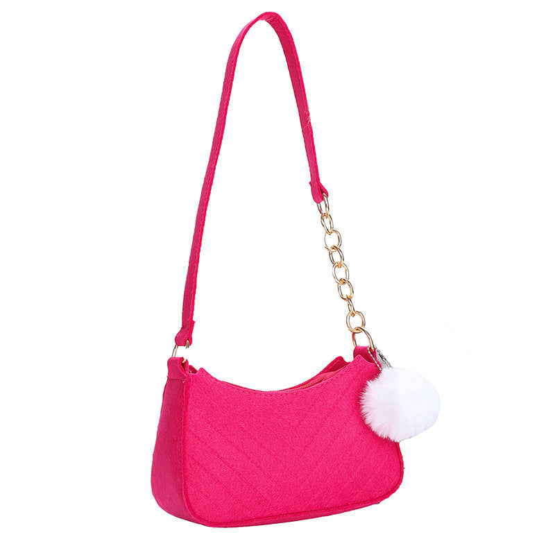 WoStylish Kunstfell Mini Handtasche Brehn