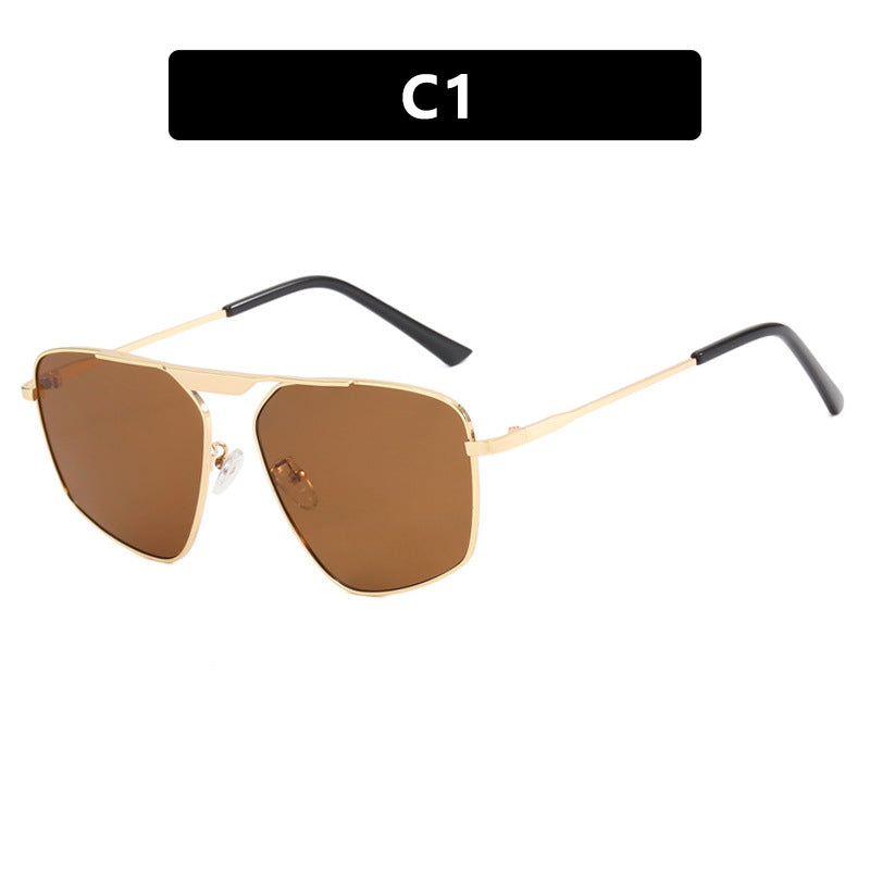 Damen Sonnenbrille im modernen, geometrischen Design mit robustem Metallrahmen Brehn