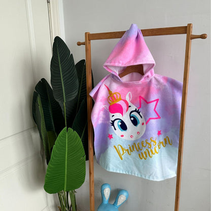 Kinder Haifisch-Design Kapuzenhandtuch Poncho Brehn