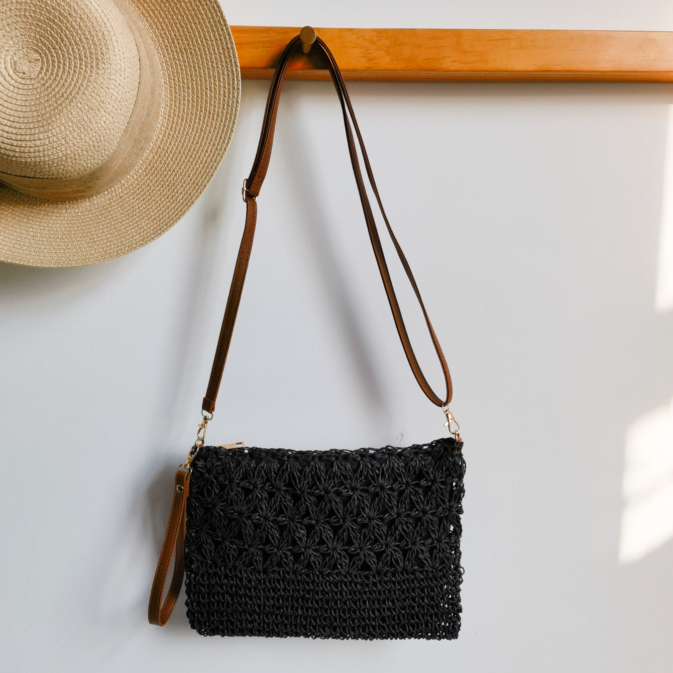 Handgefertigte Makramee Clutch Brehn