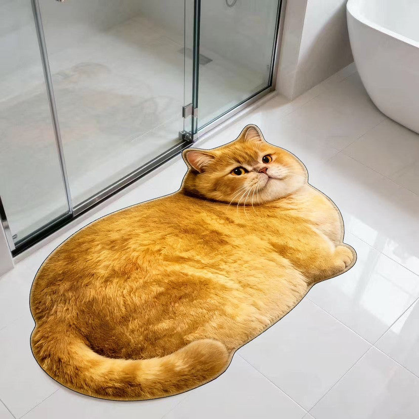 Plüsch Katzenförmiger Badteppich