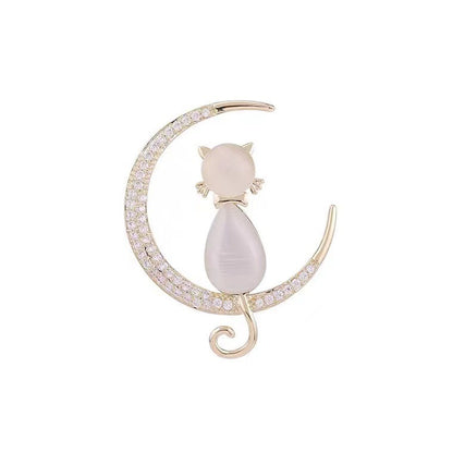 Elegante Katzenbrosche Brehn