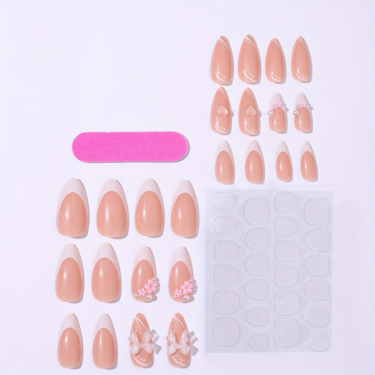 Kunstnagelset mit zartem Blumendesign Brehn