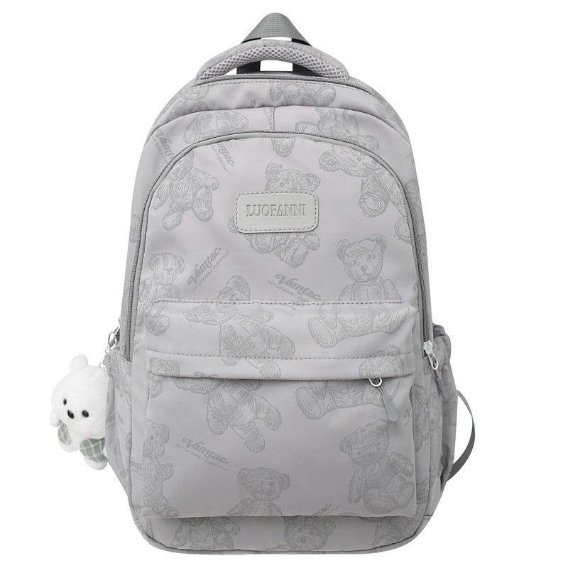 Rucksack Aus Strapazierfähigem Nylon Mit Süßem Bärenmuster Brehn