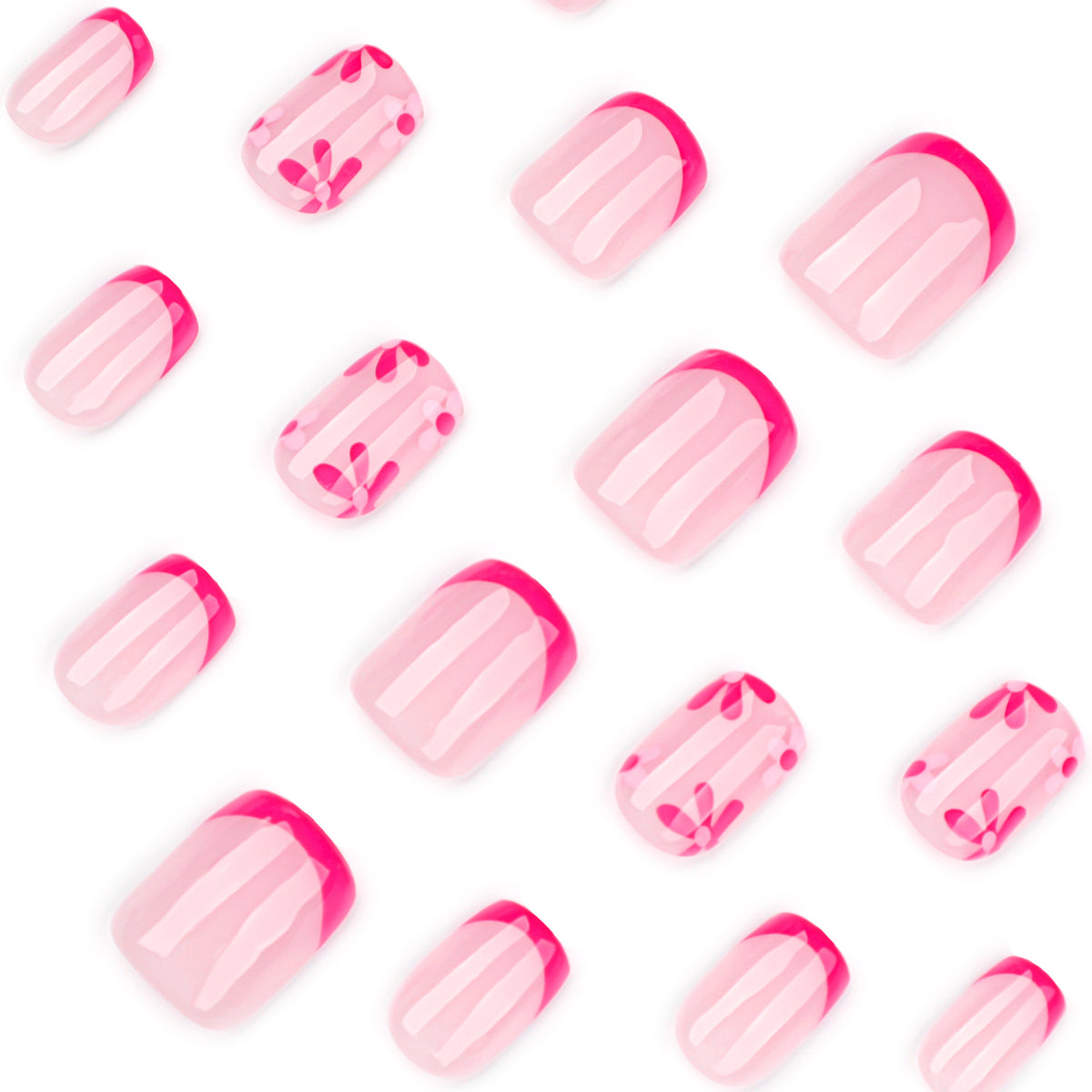 Kunstvolle Nagelverlängerungen mit blühendem Design Brehn