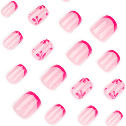 Kunstvolle Nagelverlängerungen mit blühendem Design Brehn