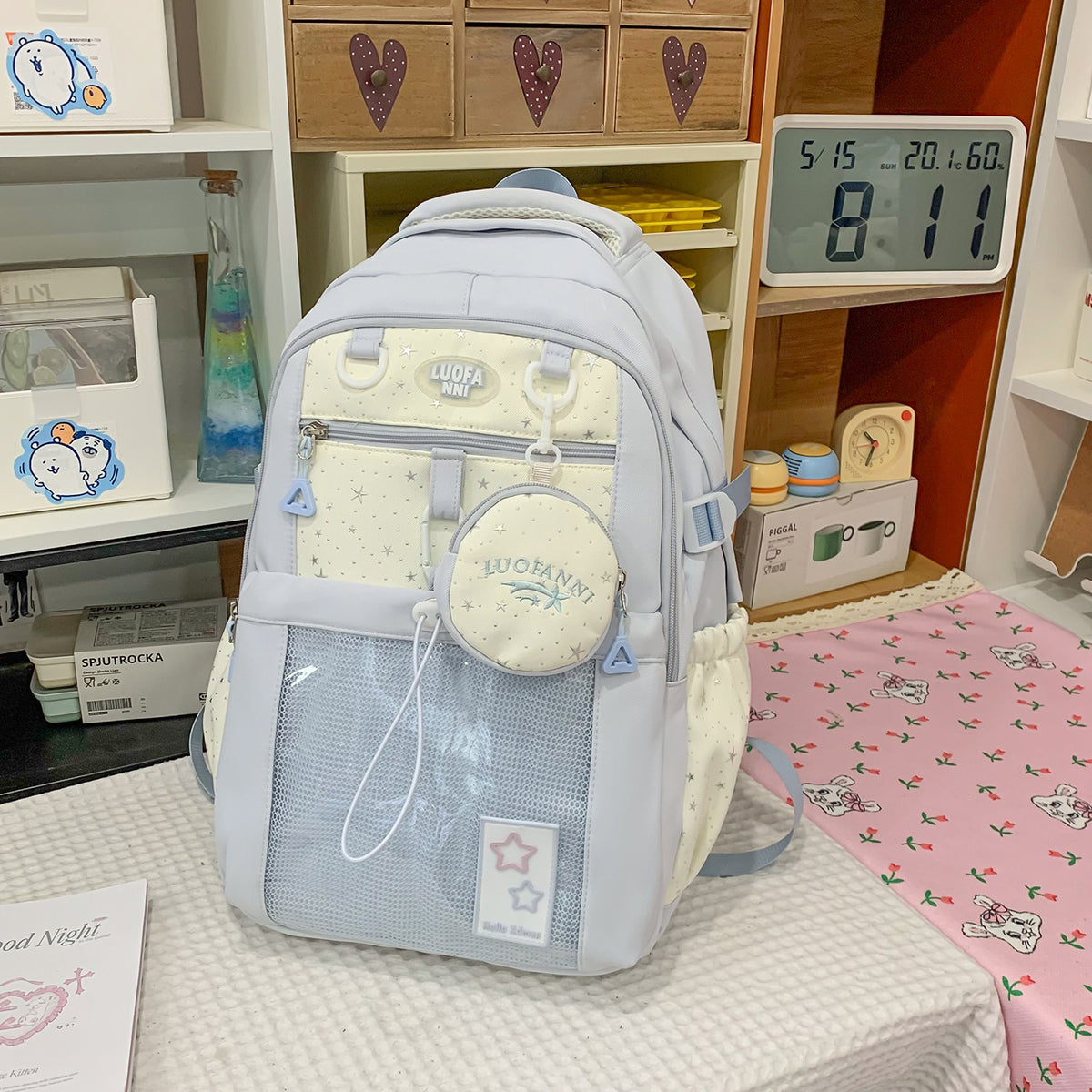 Stylischer Multifunktions-Rucksack mit gepolsterten Gurten Brehn