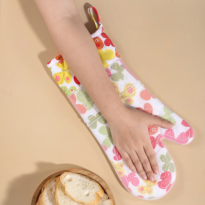 Florales Muster Silikon Ofenhandschuh