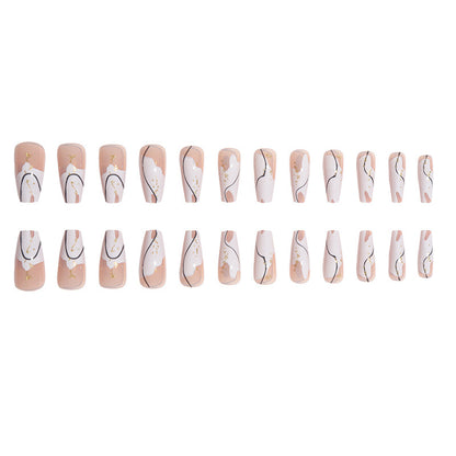 Künstlerische Press-On Nagelkunst Brehn