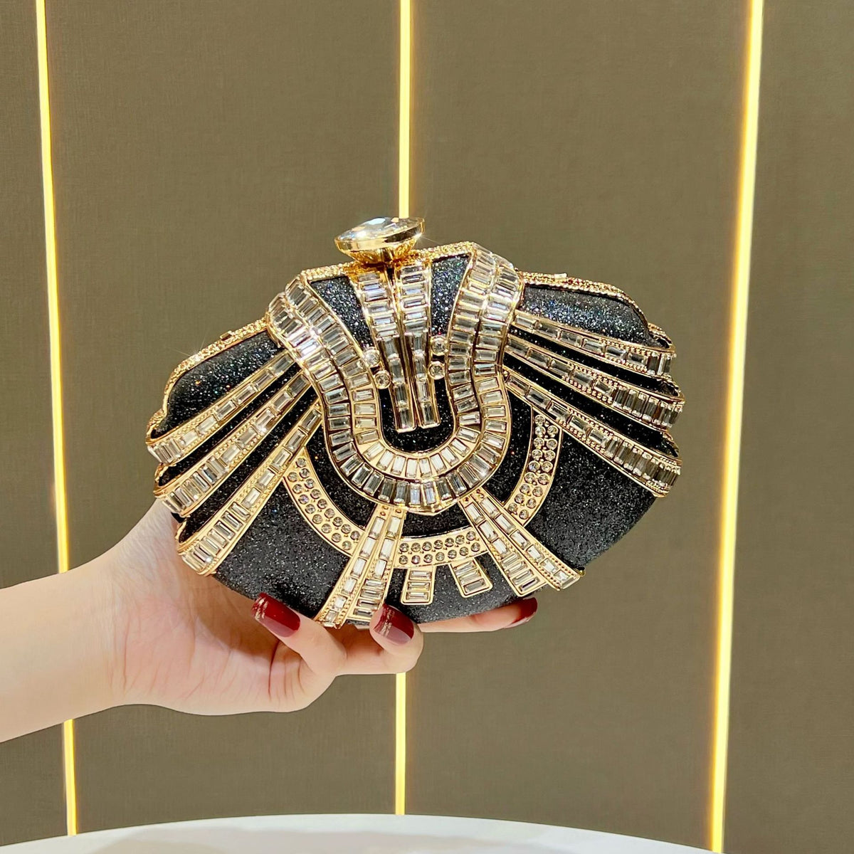 Glamouröse dekorative Clutch Tasche